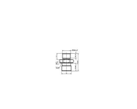 Inschroefstuk voor Calorische Flowswitch M18 x G1/2"M